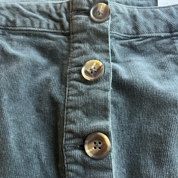 Maurices Corduroy A-line Skirt Button Front Pockets Size 8 Charcoal Gray - Picture 10 of 12